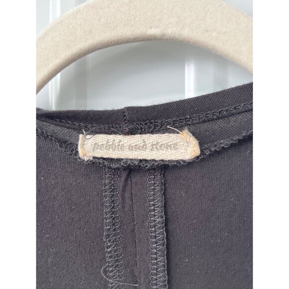 Pebble and Stone Waterfall Cardigan Women 1X Black Mixed Media Chiffon Classic - Picture 3 of 9